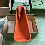 	 Bagsaaa Gucci Jumbo GG Pouch Orange Leather - 28.5x18x9cn - 6
