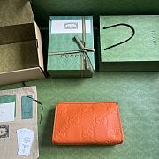 	 Bagsaaa Gucci Jumbo GG Pouch Orange Leather - 28.5x18x9cn - 3