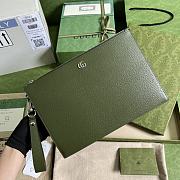 	 Bagsaaa Gucci GG Marmont Pouch Green Leather - 30.5x 21x 1.5cm - 1