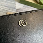 	 Bagsaaa Gucci GG Marmont Pouch Black Smooth Leather - 30.5x 21x 1.5cm - 2