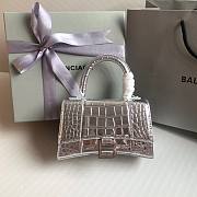 Bagsaaa Balenciaga Hourglass metallic tote in silver - 19x13x8cm - 1