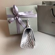 Bagsaaa Balenciaga Hourglass metallic tote in silver - 19x13x8cm - 6