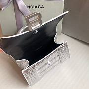 Bagsaaa Balenciaga Hourglass metallic tote in silver - 19x13x8cm - 5