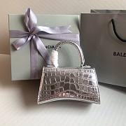 Bagsaaa Balenciaga Hourglass metallic tote in silver - 19x13x8cm - 3