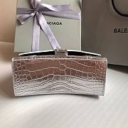 	 Bagsaaa Balenciaga Hourglass metallic tote in silver - 23cmx10x14cm - 2