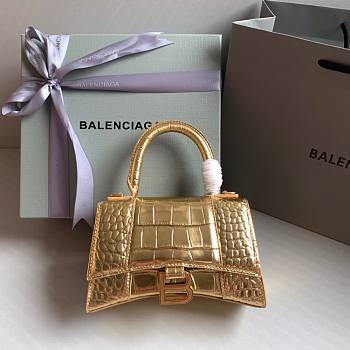	 Bagsaaa Balenciaga Hourglass metallic tote in gold - 19x13x8cm