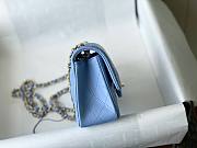 Bagsaaa Chanel Flap Bag Blue Lambskin Leather Gold Hardware - 20cm - 2