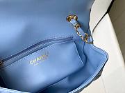 Bagsaaa Chanel Flap Bag Blue Lambskin Leather Gold Hardware - 20cm - 6