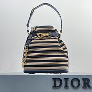 	 Bagsaaa Dior C'est Medium Denim Blue Raffia - 24 x 10 x 24.5 cm - 1