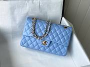 Bagsaaa Chanel Flap Bag Blue Lambskin Leather Gold Hardware - 25cm - 1