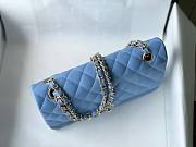 Bagsaaa Chanel Flap Bag Blue Lambskin Leather Gold Hardware - 25cm - 5