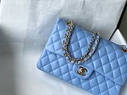 Bagsaaa Chanel Flap Bag Blue Lambskin Leather Gold Hardware - 25cm - 2