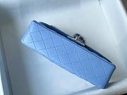 	 Bagsaaa Chanel Flap Bag Blue Lambskin Leather Silver Hardware - 25cm - 6