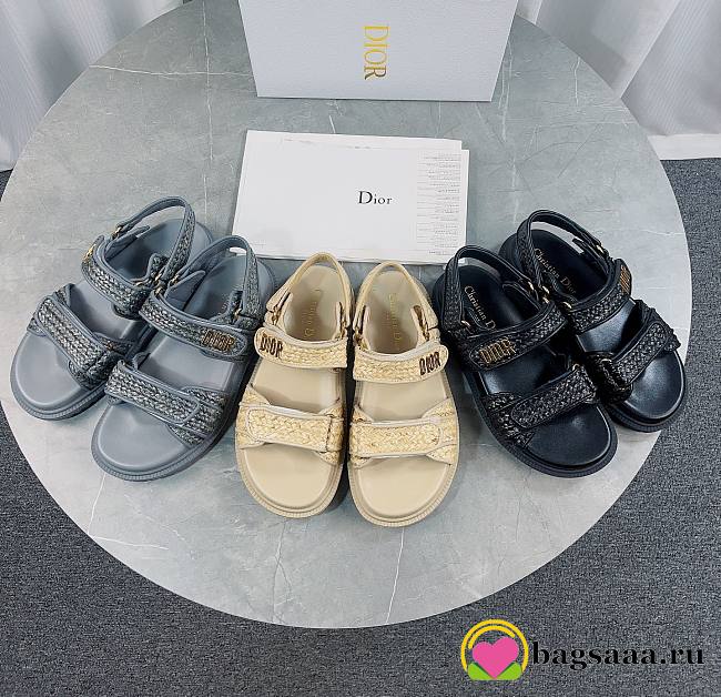 	 Bagsaaa Dior act sandal Braided Raffia - 1