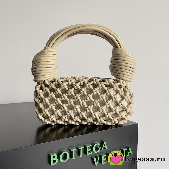 Bagsaaa Bottega Veneta Meadow Straw Knit Shoulder Bag Beige - 24*15*5cm - 1