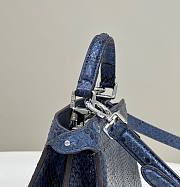 	 Bagsaaa Peekaboo ISeeU Petite Natural python leather blue bag - 21*11*16cm - 4