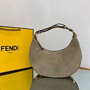 Bagsaaa Fendi Medium Graphy In Suede Brown - 10×29×24.5cm - 1