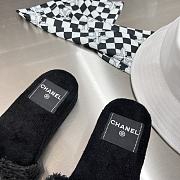 Bagsaaa Chanel CC Fur Black Slippers - 2