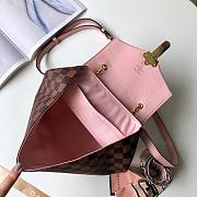 	 Bagsaaa Louis Vuitton Clapton Damier Ebene Canvas Backpack Pink - 21x21x11cm - 6
