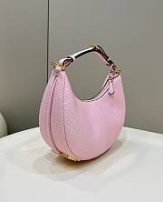 	 Bagsaaa Fendi Small Graphy In Pink Pythin Leather - 10×29×24.5cm - 6