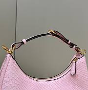 	 Bagsaaa Fendi Small Graphy In Pink Pythin Leather - 10×29×24.5cm - 5
