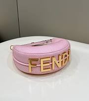 	 Bagsaaa Fendi Small Graphy In Pink Pythin Leather - 10×29×24.5cm - 4