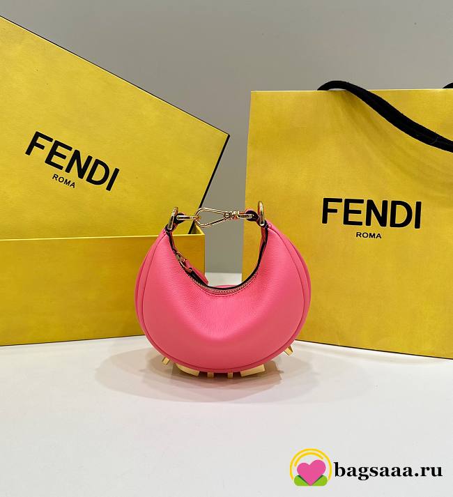 	 Bagsaaa Fendi Nano Graphy In Pink - 16.5x14x5cm - 1
