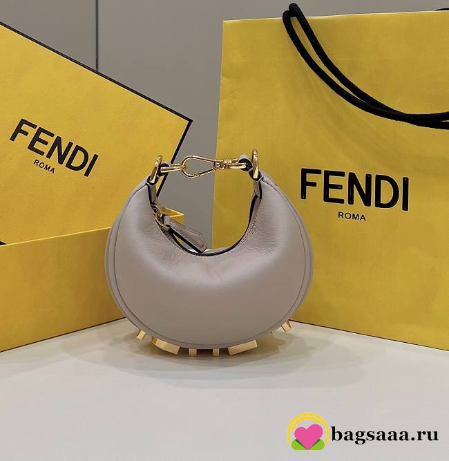 	 Bagsaaa Fendi Nano Graphy In Taupe - 16.5x14x5cm - 1