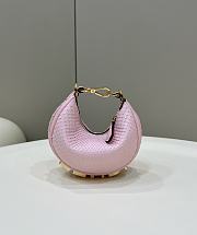 Bagsaaa Fendi Nano Graphy In Pink Pythin Leather - 16.5x14x5cm - 1