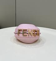 Bagsaaa Fendi Nano Graphy In Pink Pythin Leather - 16.5x14x5cm - 5