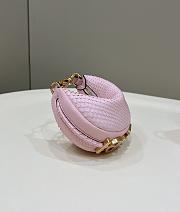 Bagsaaa Fendi Nano Graphy In Pink Pythin Leather - 16.5x14x5cm - 3