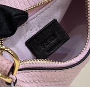 Bagsaaa Fendi Nano Graphy In Pink Pythin Leather - 16.5x14x5cm - 2