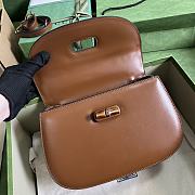 	 Bagsaaa Bamboo 1947 Medium Top Handle Brown Leather Bag - 26x17x9cm - 3