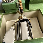 	 Bagsaaa Bamboo 1947 Mini Top Handle Creme Leather Bag - 17x12.5x8cm - 6