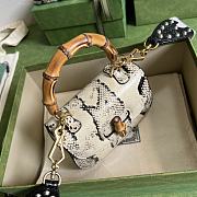 Bagsaaa Bamboo 1947 Mini Top Handle Python Leather - 17x12.5x8cm - 5