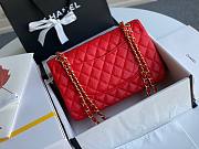 Bagsaa Chanel Caviar Medium Flap Red Bag 25cm - 3