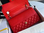 Bagsaa Chanel Caviar Medium Flap Red Bag 25cm - 2