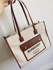 Bagsaaa Burberry White Freya Tote Bag 33*12.5*26cm - 2
