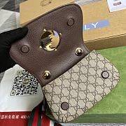 Bagsaaa Gucci Blondie Mini Bag Canvas Leather 22*13*5.5cm - 3