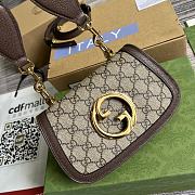Bagsaaa Gucci Blondie Mini Bag Canvas Leather 22*13*5.5cm - 5