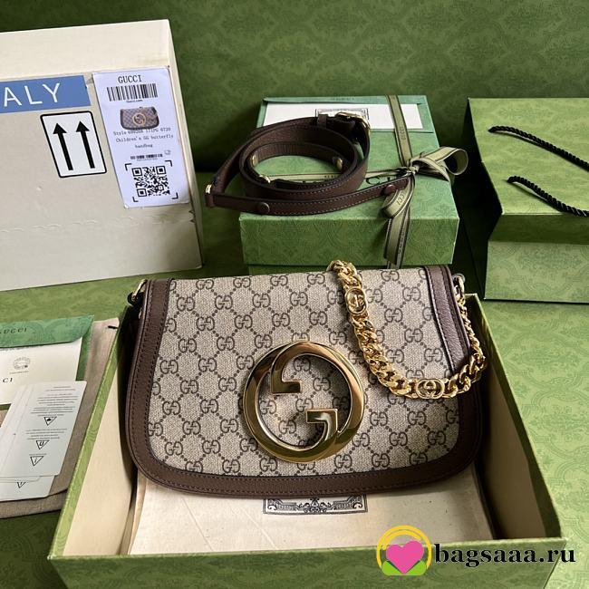 Bagsaaa Gucci Blondie Shoulder Bag Canvas Leather 28x16x4cm - 1