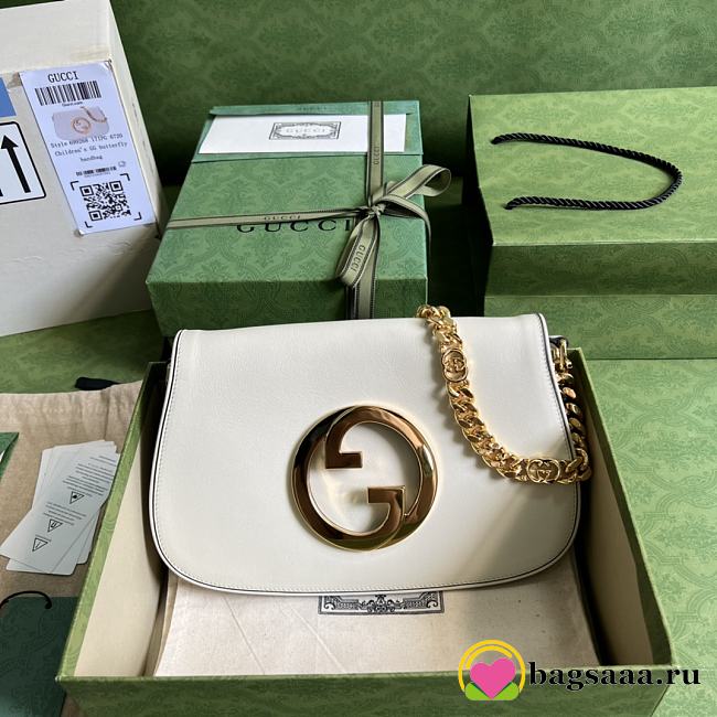 	 Bagsaaa Gucci Blondie Shoulder Bag White Leather 28x16x4cm - 1