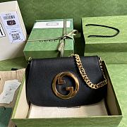 	 Bagsaaa Gucci Blondie Shoulder Bag Black Leather 28x16x4cm - 1