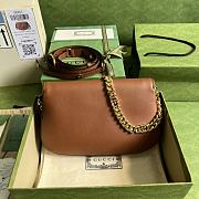 	 Bagsaaa Gucci Blondie Shoulder Bag Brown Leather 28x16x4cm - 4