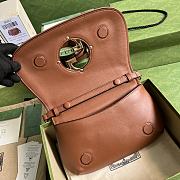	 Bagsaaa Gucci Blondie Shoulder Bag Brown Leather 28x16x4cm - 2