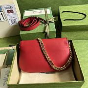 	 Bagsaaa Gucci Blondie Shoulder Bag Red Leather 28x16x4cm - 3