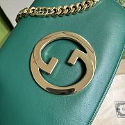 	 Bagsaaa Gucci Blondie Shoulder Bag Green Leather 28x16x4cm - 4