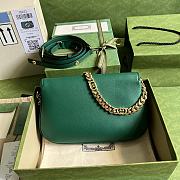 	 Bagsaaa Gucci Blondie Shoulder Bag Green Leather 28x16x4cm - 3