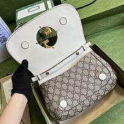 Bagsaaa Gucci Blondie Shoulder Bag Canvas Leather White Lining 28x16x4cm - 3