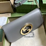 Bagsaaa Gucci Blondie Shoulder Bag Grey Leather 28x16x4cm - 4